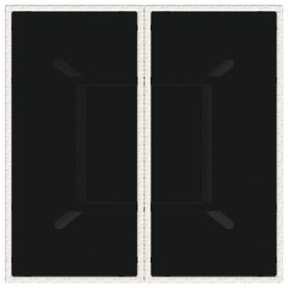 Комплект за хранене в градината 3 pcs Сив Полиратан