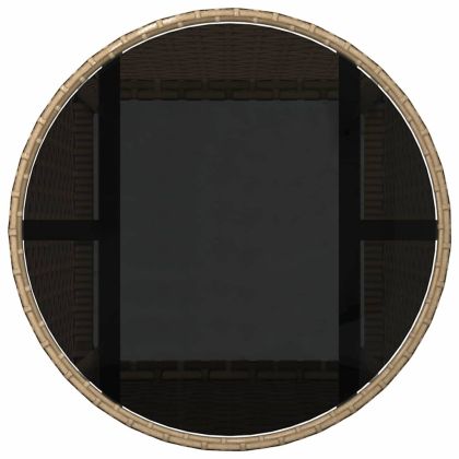 Комплект за хранене в градината 3 pcs Бежово Полиратан