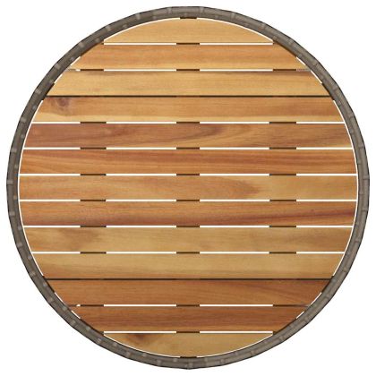 Комплект за хранене в градината 5 pcs Сив Полиратан