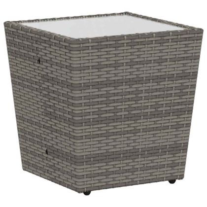 Градински бистро комплект 3 pcs Сив Полиратан