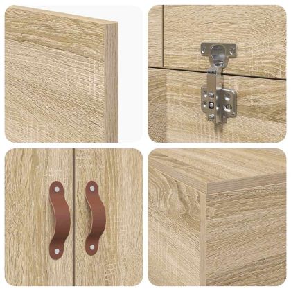 Легло с място за съхранение Сонома дъб 80 x 200 cm