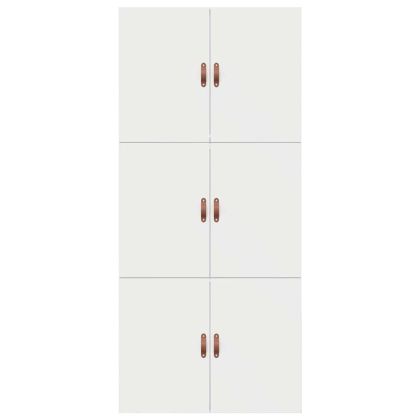 Легло с място за съхранение Бяло 100 x 200 cm Инженерно дърво