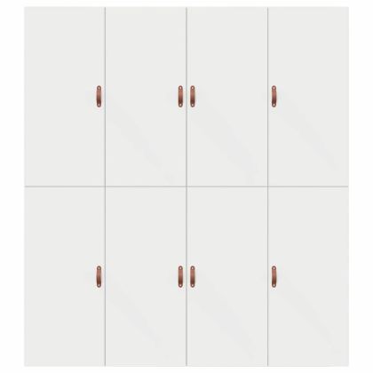 Легло с място за съхранение Бяло 200 x 200 cm Инженерно дърво