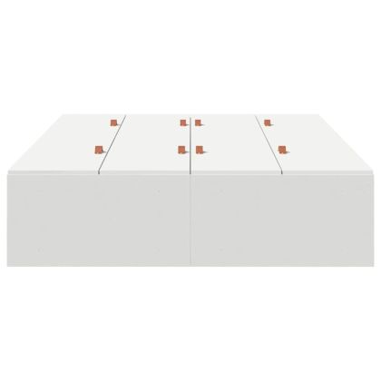 Легло с място за съхранение Бяло 120 x 200 cm Инженерно дърво