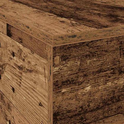 Легло с място за съхранение Старо дърво 140 x 200 cm