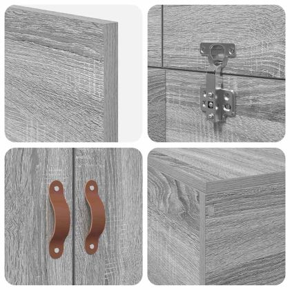 Легло с място за съхранение Сив Сонома 70 x 190 cm