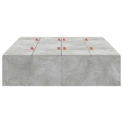 Легло с място за съхранение Циментено сиво 120 x 190 cm