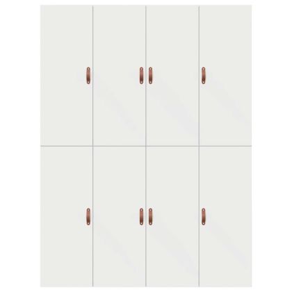 Легло с място за съхранение Бяло 140 x 190 cm Инженерно дърво