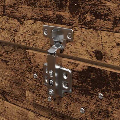 Легло с място за съхранение Старо дърво 140 x 190 cm