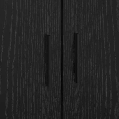 Легло с място за съхранение Черния дъб 80 cm Инженерно дърво