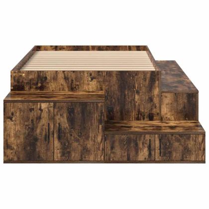 Легло с място за съхранение Димян дъб 75 cm Инженерно дърво