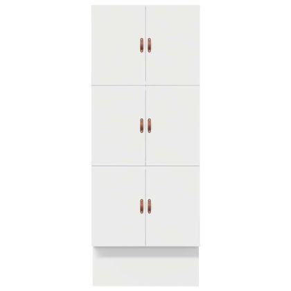 Легло с място за съхранение Бяло 90 cm Инженерно дърво