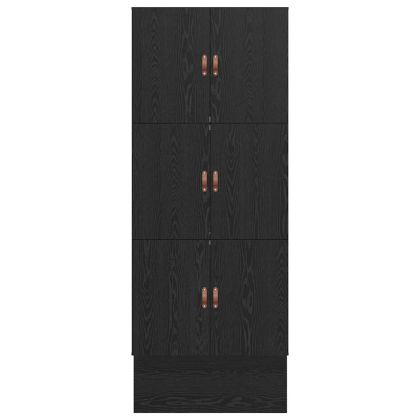 Легло с място за съхранение Черния дъб 90 cm Инженерно дърво