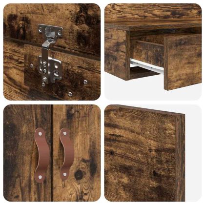 Легло с място за съхранение Димян дъб 90 cm Инженерно дърво