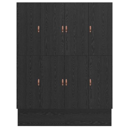 Легло с място за съхранение Черния дъб 200 cm Инженерно дърво