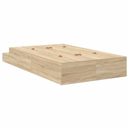 Легло с място за съхранение Сонома дъб 120 cm Инженерно дърво