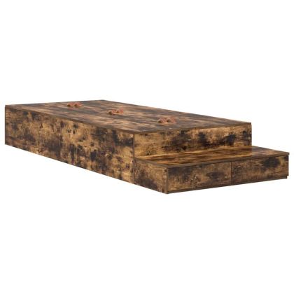 Легло с място за съхранение Димян дъб 75 cm Инженерно дърво