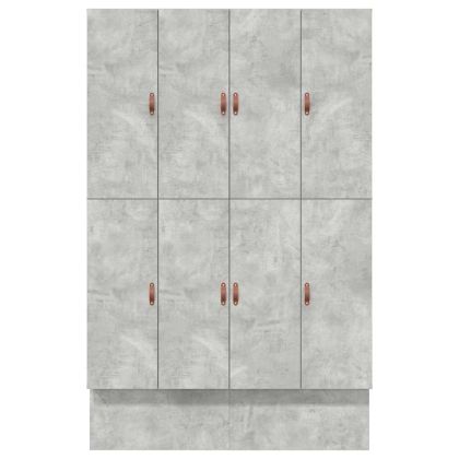 Легло с място за съхранение с чекмедже Циментено сиво 140 cm