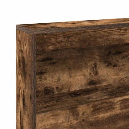 Легло с библиотека Опушен дъб 75 x 190 cm Инженерно дърво