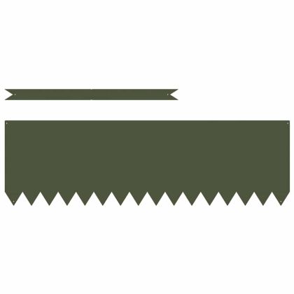 Ограда за трева 50 pcs Маслинено зелено 100 x 0.05 x 20 см