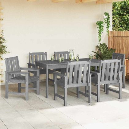 Градински стол за хранене 6 pcs Светлосиво 65.5 x 55.5 x 88см