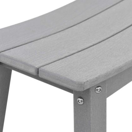 Комплект бар за градина 3 pcs Светлосиво HDPE