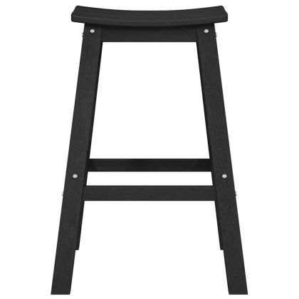 Комплект бар за градина 4 pcs Черно HDPE