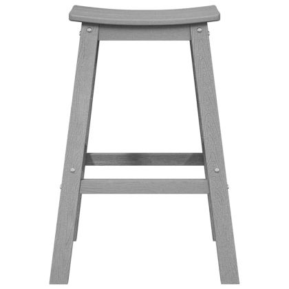 Комплект бар за градина 6 pcs Светлосиво HDPE