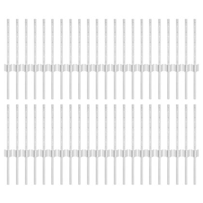 Оградни стълбове 44 pcs Сребрист 80 cm Стомана