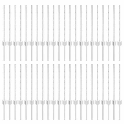 Оградни стълбове 44 pcs Сребрист 100 cm Стомана