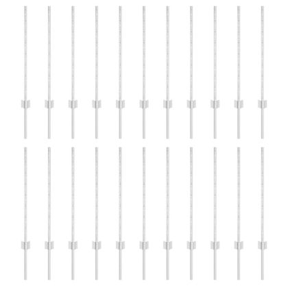 Оградни стълбове 22 pcs Сребрист 120 cm Стомана