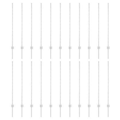 Оградни стълбове 44 pcs Сребрист 160 cm Стомана