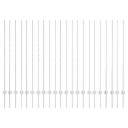 Оградни стълбове 44 pcs Сребрист 180 cm Стомана