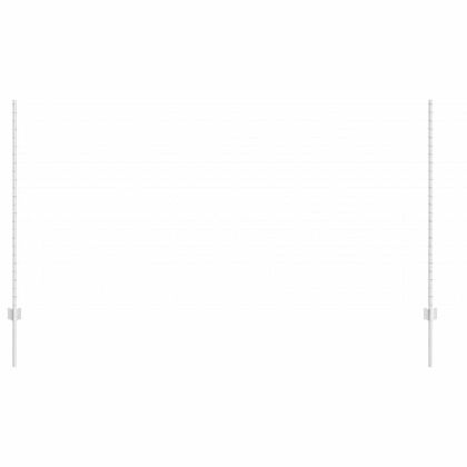Оградни стълбове 44 pcs Сребрист 180 cm Стомана