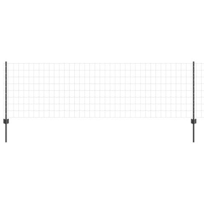 Ограда и колче Сив 0,8 x 10 m Стомана