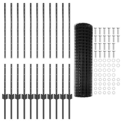 Ограда и колче Сив 1 x 25 m Стомана
