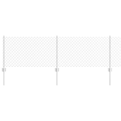 Ограда и колче Сребрист 0,6 x 10 м Стомана