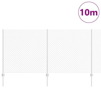 Ограда и колче Сребрист 1,2 x 10 m Стомана