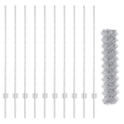 Ограда и колче Сребрист 1,2 x 10 m Стомана