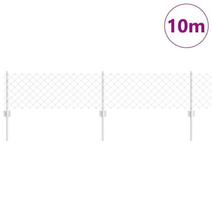 Ограда и колче Сребрист 0,4 x 10 м Стомана