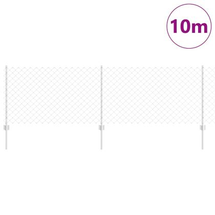 Ограда и колче Сребрист 0,8 x 10 m Стомана