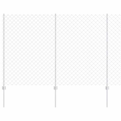 Ограда и колче Сребрист 1,5 x 10 m Стомана