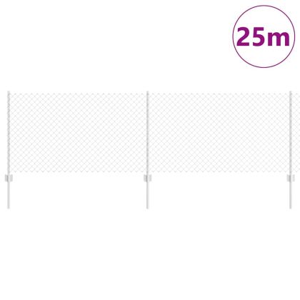 Ограда и колче Сребрист 0,8 x 25 m Стомана