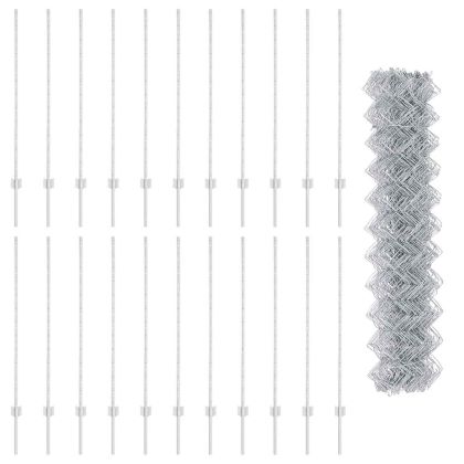 Ограда и колче Сребрист 1,2 x 25 m Стомана