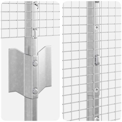 Ограда и колче Сребрист 1 x 10 m Стомана