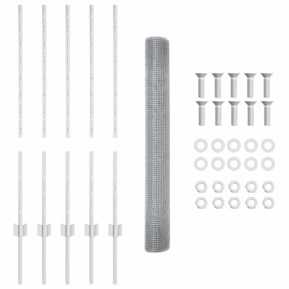 Ограда и колче Сребрист 1 x 10 m Стомана