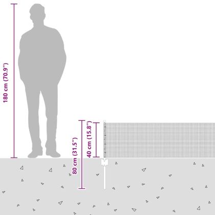 Ограда и колче Сребрист 0,4 x 50 м Стомана