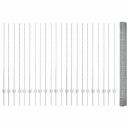 Ограда и колче Сребрист 1,4 x 50 m Стомана