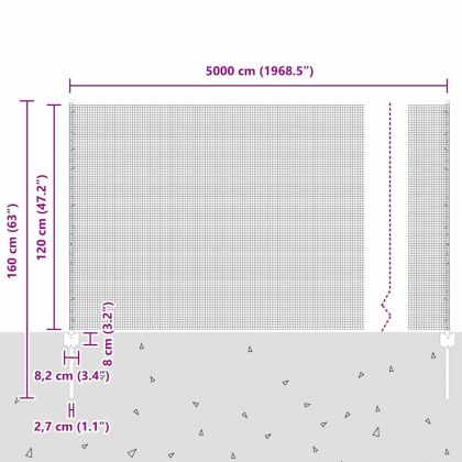 Ограда и колче Зелен 1,2 x 50 m Стомана