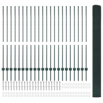 Ограда и колче Зелен 1,4 x 50 m Стомана